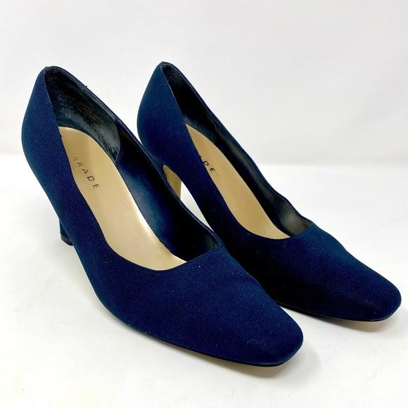 Women’s Navy Blue Heels Size 10M - Picture 1 of 10